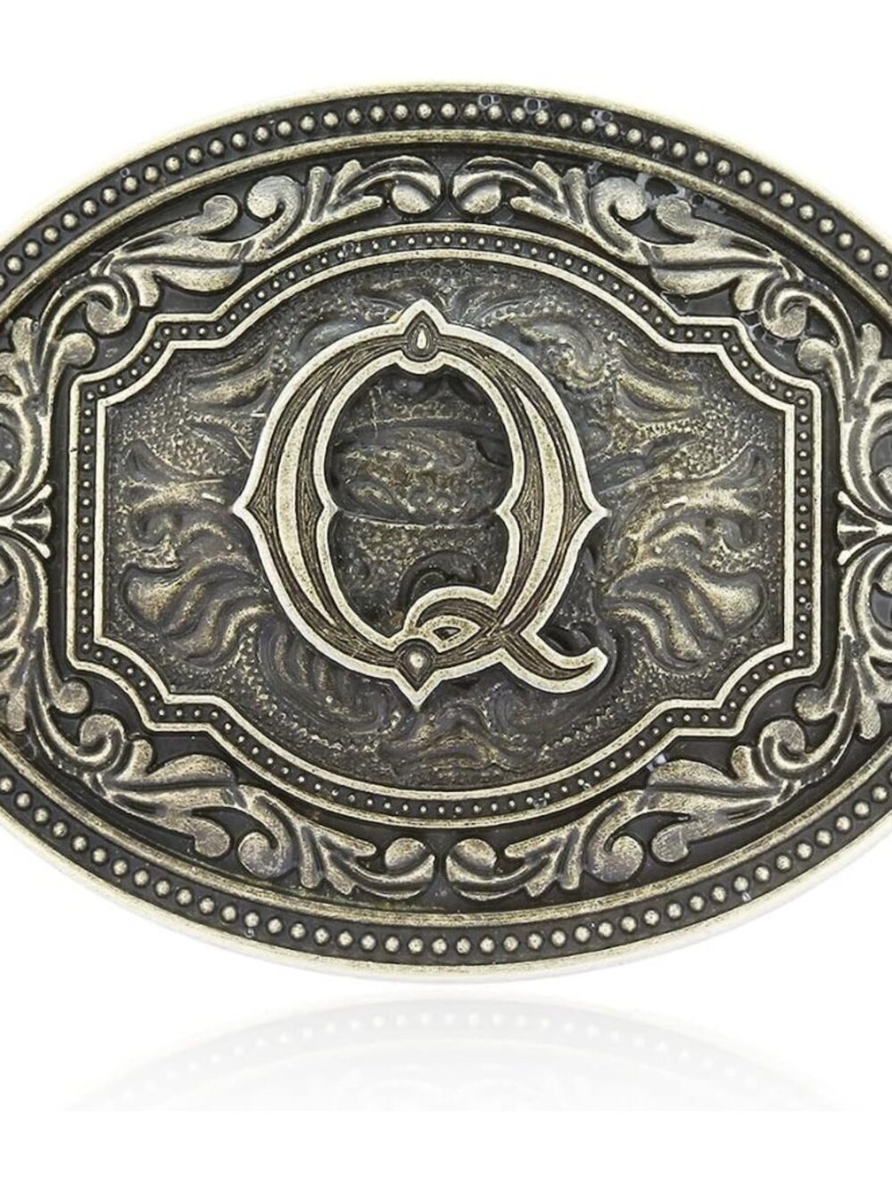 Men's Q Initial Letters Western Cowboy Rodeo Imported Zinc Alloy Belt Buckle